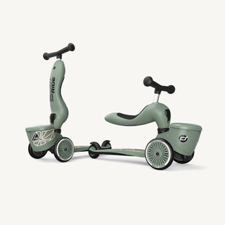 Scoot and Ride 2 in 1 Balance Bike / Scooter - Highway Kick 1 Lifestyle - Green Lines