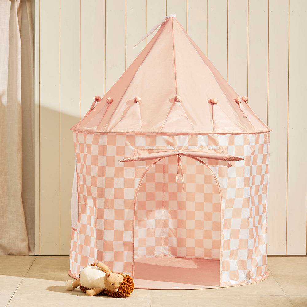 Kid's Concept - Play Tent & Tunnel Bundle Chequer Apricot - All Mamas Children
