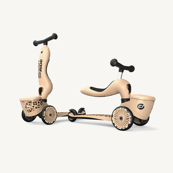 Scoot and Ride 2 in 1 Balance Bike / Scooter - Highway Kick 1 Lifestyle in Leopard