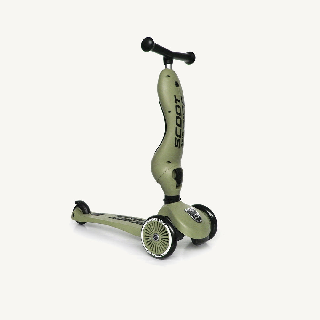 Scoot and Ride 2 in 1 Balance Bike / Scooter - Highwaykick 1 in Olive