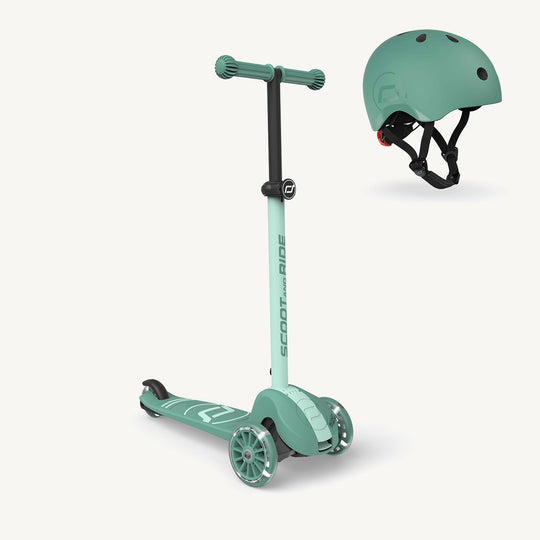Scoot and Ride Scooter - Highwaykick 3S LED - Forest - All Mamas Children
