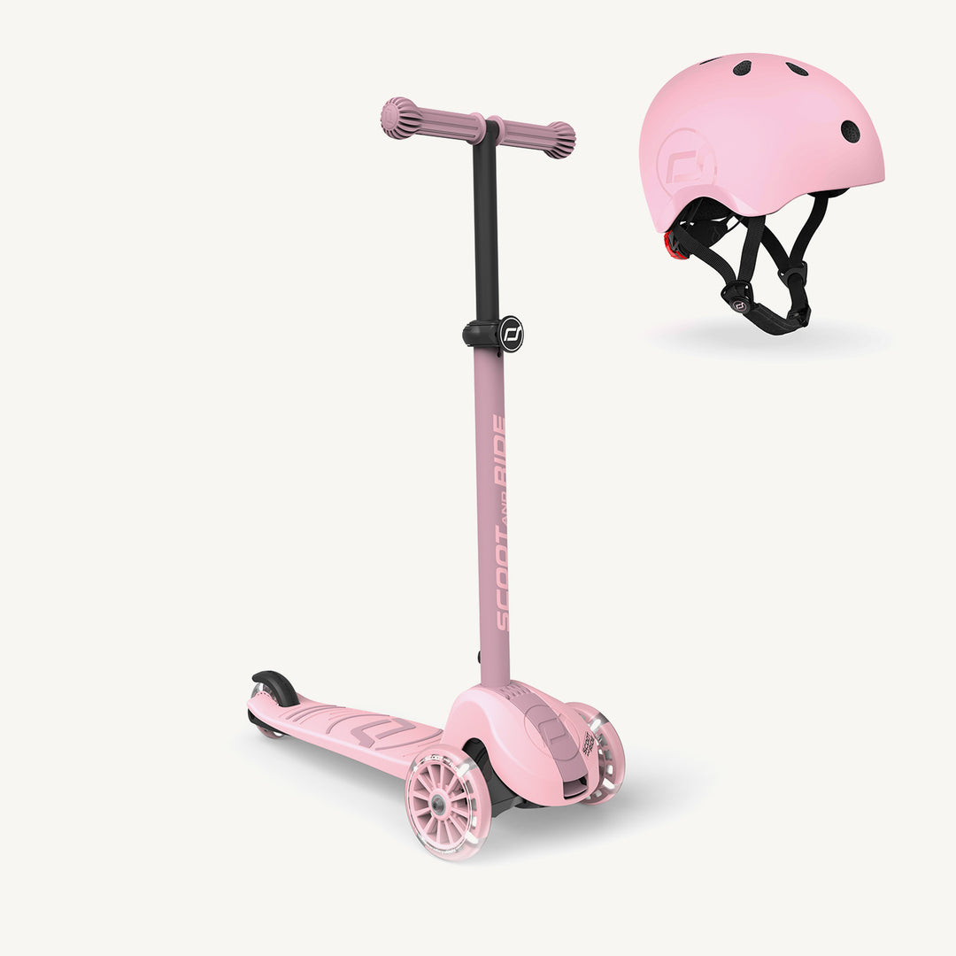 Scoot and Ride Scooter - Highwaykick 3S LED - Rose - All Mamas Children