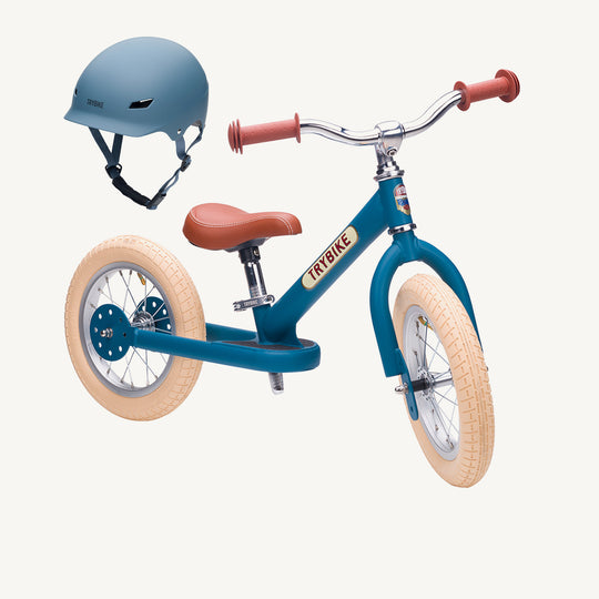 Trybike Steel Balance Trike - Matte - Vintage Blue