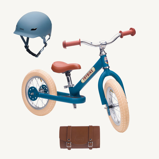 Trybike Steel Balance Trike - Matte - Vintage Blue