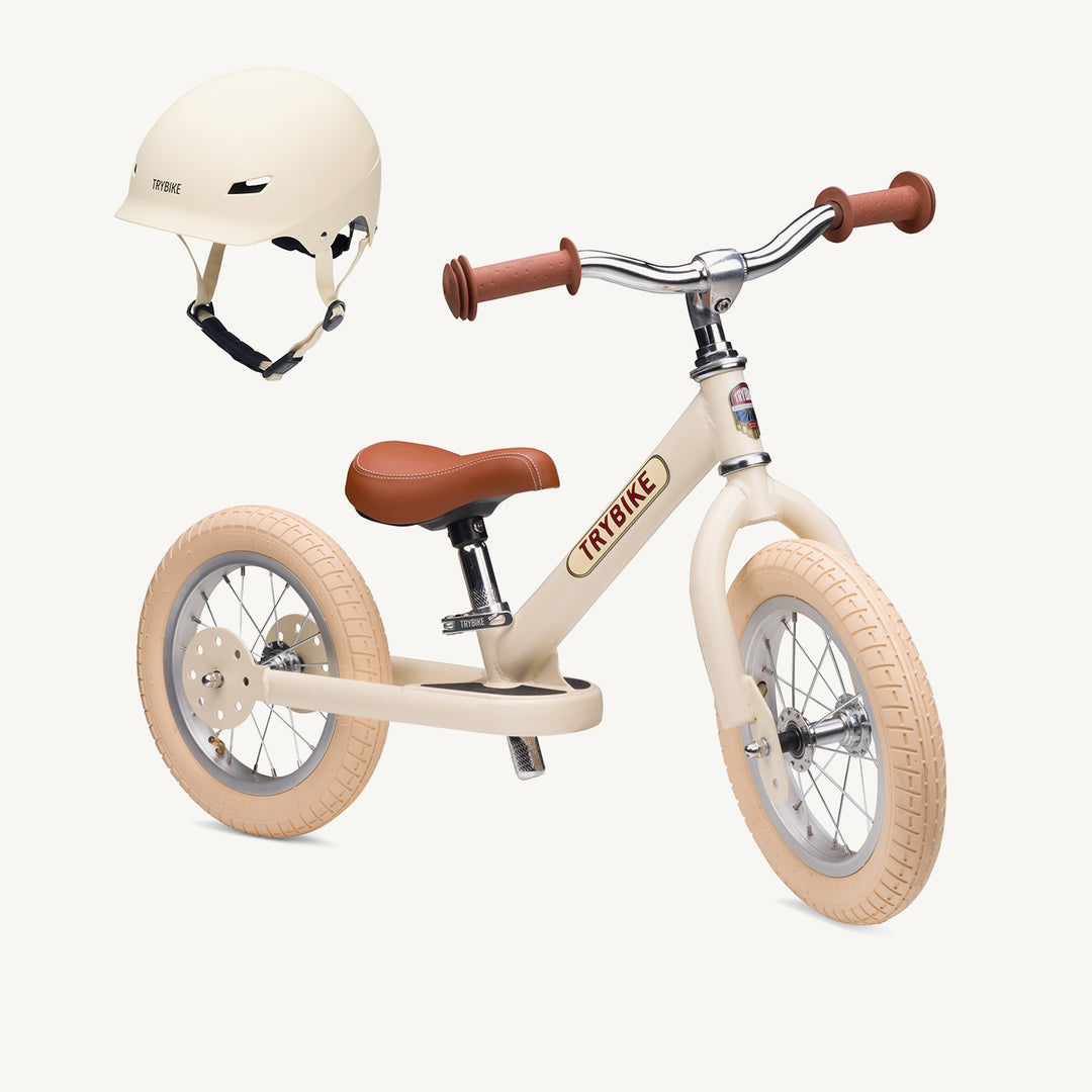 Trybike Steel Balance Trike - Matte - Vintage Cream