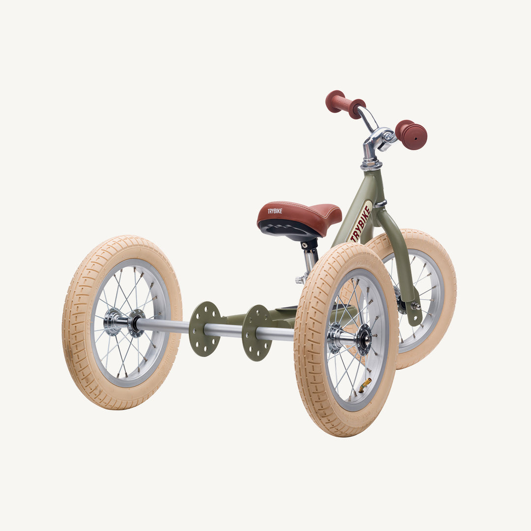 Trybike Steel Balance Trike - Matte - Vintage Green