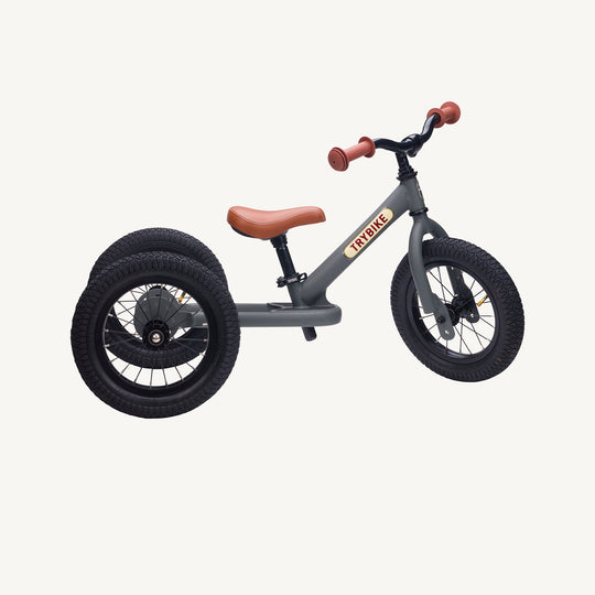 Trybike Steel Balance Trike - Matte - Vintage Grey