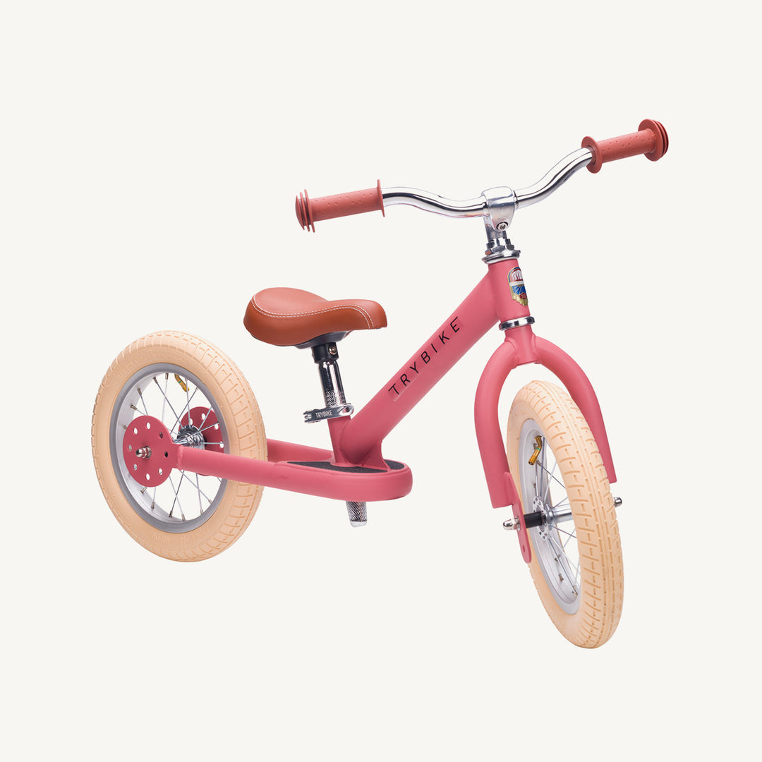 Trybike Steel Balance Trike - Matte - Vintage Pink