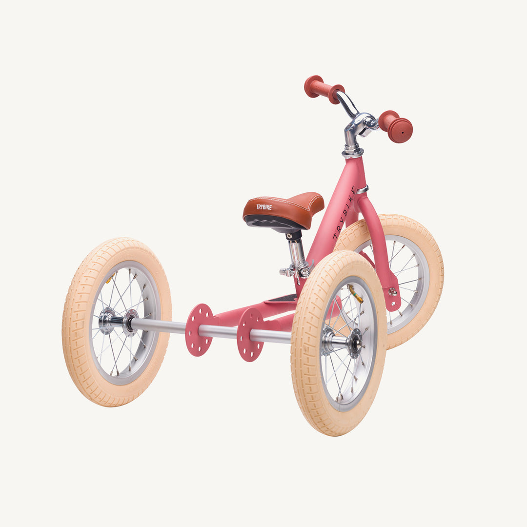 Trybike Steel Balance Trike - Matte - Vintage Pink