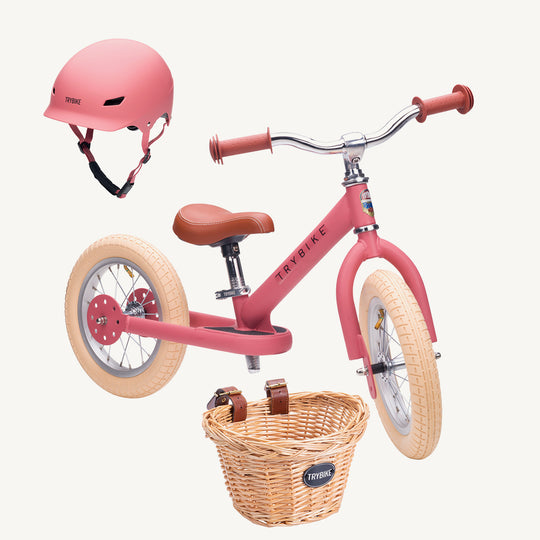 Trybike Steel Balance Trike - Matte - Vintage Pink