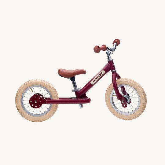 Trybike Steel Balance Trike - Matte - Vintage Red