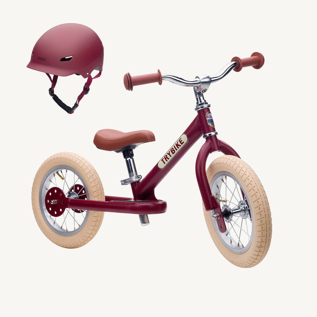 Trybike Steel Balance Trike - Matte - Vintage Red