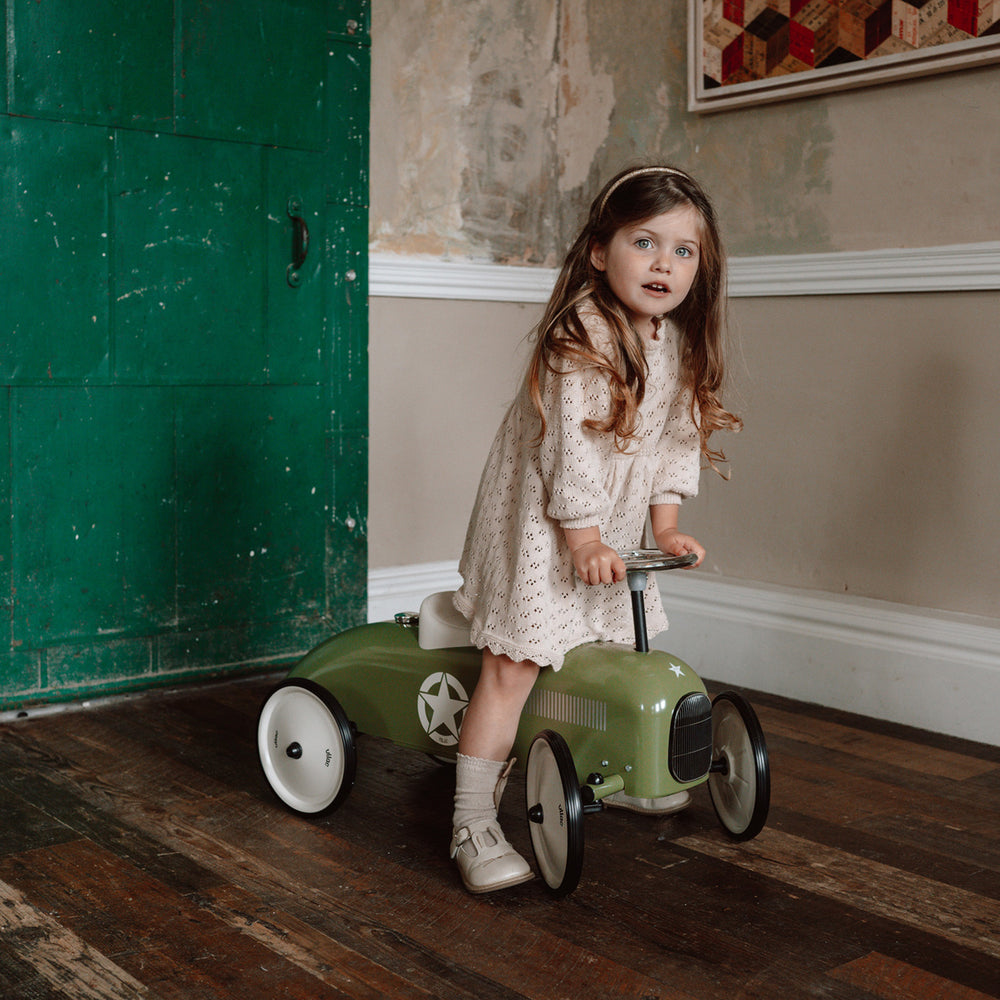 Vilac Ride On Classic Car - Khaki - All Mamas Children