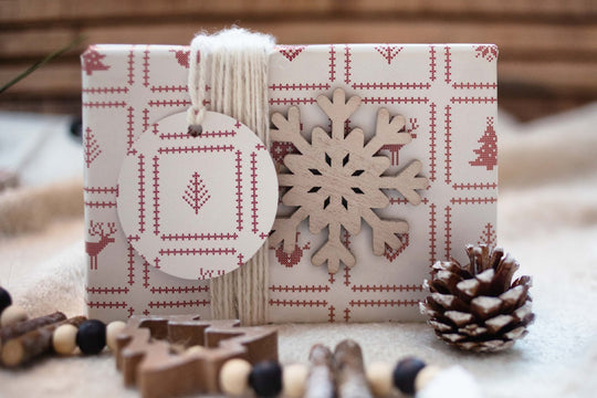 Retro Festive Knits Recyclable Wrapping Paper & Tags - All Mamas Children